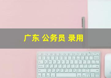 广东 公务员 录用